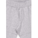 Boy's Sweatpants Printed Pockets Light Gray Melange (1.5-5 Years)