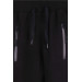 Boy's Sweatpants Black With Printed Pocket (8-14 Ages)