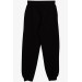 Boy's Sweatpants Black With Pocket (3-7 Years)