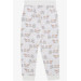 Boy's Sweatpants Cheerful Animal Patterned White (1-4 Years)