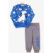 Boys Tracksuits Print Patterned Sax (1-4 Years)