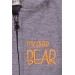 Boys Tracksuit Set Teddy Bear Printed Gray Melange (1-4 Ages)