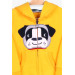 Boy's Tracksuit Set Dog Embroidered Yellow (1-4 Years)