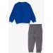 Boys Tracksuit Set Numeral Embroidered Saxe Blue (1.5-3 Years)