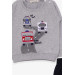 Gray Embroidered Cars Print Sports Set For Boys (1.5-5 Years)