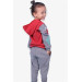 Boys Tracksuit Set Robot Printed Red (2-3 Years)