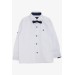 Boy Shirt With Bow Tie White (3-7 Years)