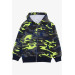 Boy's Cardigan Camouflage Patterned Hooded Zipper Mixed Color (Ages 3-7)