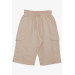 Boy's Capri Cargo Pocket With Lace Accessory Beige (Ages 8-12)