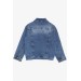 Boy's Denim Jacket With Pockets And Buttons Blue (8-14 Years)