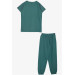Boy's Pajama Set Basic Green (Age 9-14)
