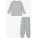 Boys Pajamas Set Patterned Mint Green (4-8 Years)