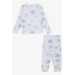 Boys Pajamas Set Friendship Themed Elephant Printed White (1.5-5 Years)