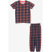 Boys Pajamas Set Checkered Mixed Color (4-7 Years)