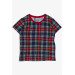 Boy's Pajama Set Plaid Patterned Mixed Color (4-8 Years)