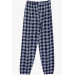 Boy's Pajama Set Plaid Patterned Navy Blue (Ages 9-14)