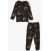Boys Pajamas Set Tiger Pattern Anthracite (9-12 Ages)