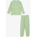 Pistachio Green Cotton Boys Pajamas Set (9-12 Years)