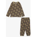 Boy's Pajama Set Cute Lion Pattern Mink (Age 1-4)