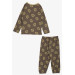 Boy's Pajama Set Cute Lion Pattern Mink (Age 1-4)