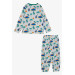 Boy's Pajama Set Holiday Themed Cute Animal Pattern White (Age 1-4)