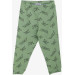 Boy's Pajama Set, Pistachio Green With Text Pattern (Ages 3-7)