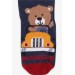 Boy Socks Teddy Bear Patterned Indigo (1-8 Years)