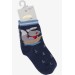 Boy Socks Captain Squirrel Printed Navy Blue (1-2-5-6 Years)