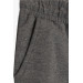 Boy's Shorts Waist Elasticated Coated Pockets Dark Gray Melange (6-14 Years)