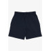 Boy's Shorts Waist Elastic Waist Pocket Lace-Up Light Gray Melange (6-14 Years)