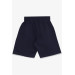 Boy's Shorts With Pocket Accessory Navy Blue (8-14 Years)