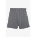 Boys Shorts Solid Color Dark Gray Melange (3-7 Years)