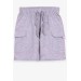 Boy's Shorts With Cargo Pocket Light Gray Melange (2-6 Years)