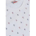 Boy's Shorts Pajama Set White With Colorful Anchor Pattern (Age 12-14)