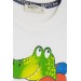 Boys White Crocodile Print Shorts Set (2-6 Years)