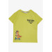 Boy's Shorts Suit Skater Teddy Bear Printed Yellow (Age 2-6)
