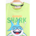Boys Shorts Set Shark Printed Pistachio Green (1.5-2 Years)