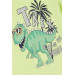 Boys Shorts Set King Of The Jungle Dinosaur Printed Pistachio Green (1.5-5 Years)