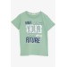Boys Shorts Set With Letter Printed Pocket Mint Green (8-14 Years)