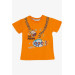 Boys Shorts Suit Giraffe Printed Orange (1-4 Years)