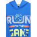 Boy's Sweatshirt Basketball Themed Saks Blue (Ages 8-14)