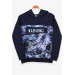 Boy's Sweatshirt Patterned Embroidered Navy Blue (6-12 Years)