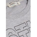 Boy's Sweatshirt Text Printed Light Gray Melange (Ages 8-12)