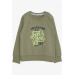 Boys' Sweatshirt Printed Khaki Green (2-6 Years)
