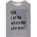 Boy's Sweatshirt With Text Printed Dark Gray Melange (8-14 Years)