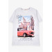 Boy T-Shirt Car Printed White (8-10 Years)