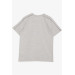 Boy's T-Shirt Printed Beige Melange (Ages 8-14)