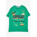 Boy's T-Shirt Printed Green (Ages 8-14)