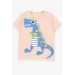 Boys T-Shirt Dinosaur Printed Beige (2-6 Years)