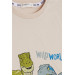 Boys T-Shirt Dinosaur Printed Beige (5-10 Years)